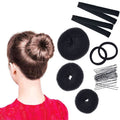 17-piece hair accessories tool set, ball head donut hair styling tool, sponge hair braider, snap ring hair ring, national style