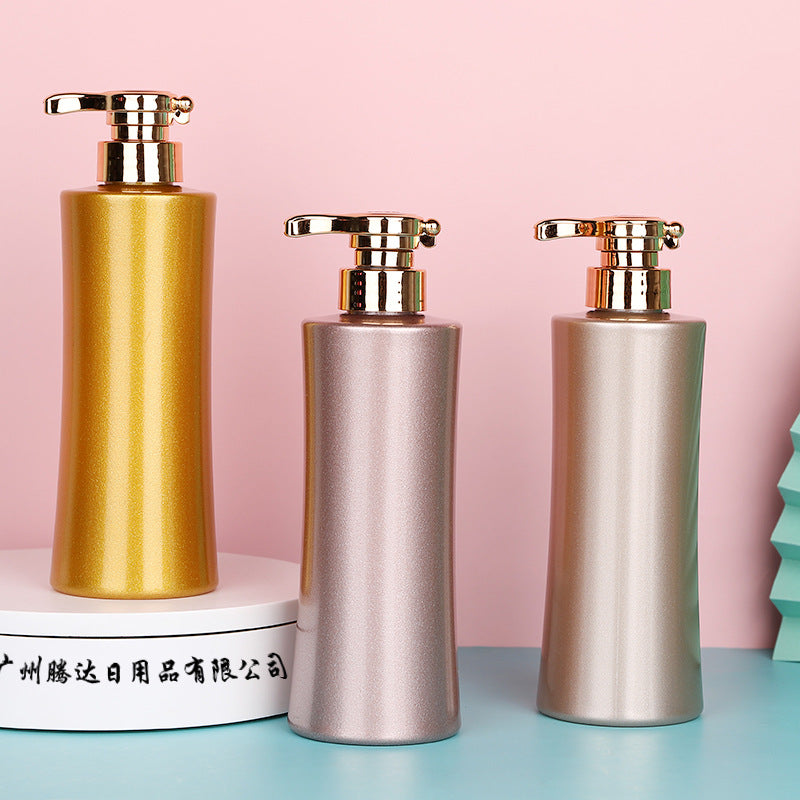 High-end 500ml wash & care travel bottles - flat shoulder pet plastic empty bottles with pump for lotion, shampoo, and body wash