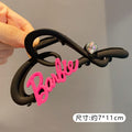 Sweet and cool barbie style ins niche heart gripper for women 2024 new style back of head hair shark clip hairpin hairpin
