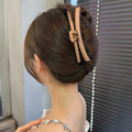 Solid color frosted gripper with dense teeth 2024 popular new arrival hair clip with large hair volume on the back of the head shark clip hair headwear