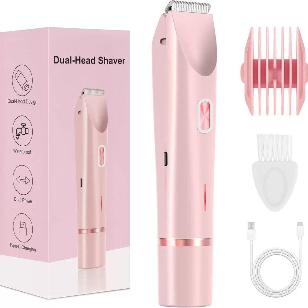 new women's electric double-headed epilator for intimate, underarm, and leg hair removal - body hair shaver