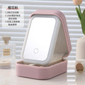 Cosmetic mirror box all-in-one dressing table dressing mirror girl smart portable glass mirror with led light