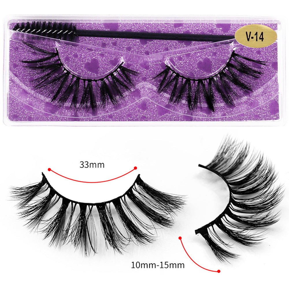 fashion fake eyelashes suit slim cross thick imitation mink eyelashes one-piece fashion style