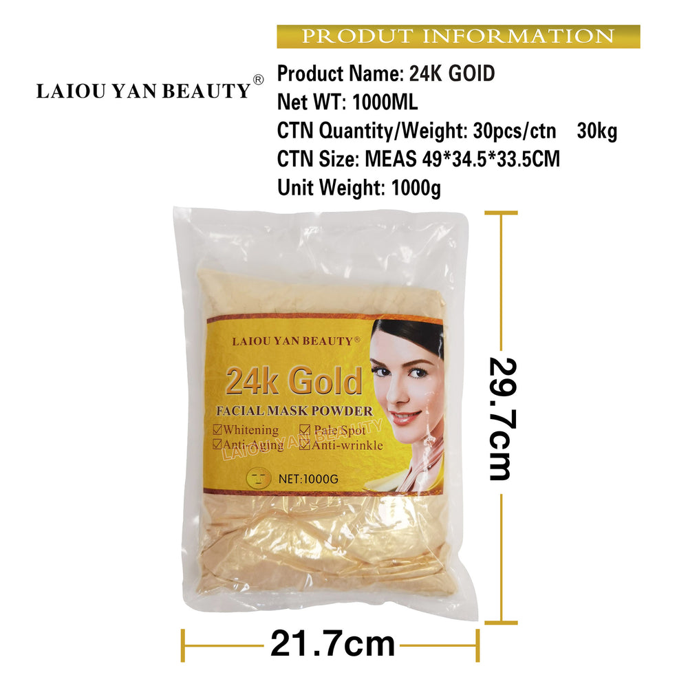 hydrating and moisturizing gold powder nourishing and brightening skin hydrating shrinking pores lifting and firming facial mask powder export hospital wear