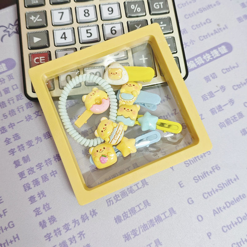 Purple hair clips - 50 piece set: cute hair clips, sweet & girly bang clips, japanese style cartoon hair accessories