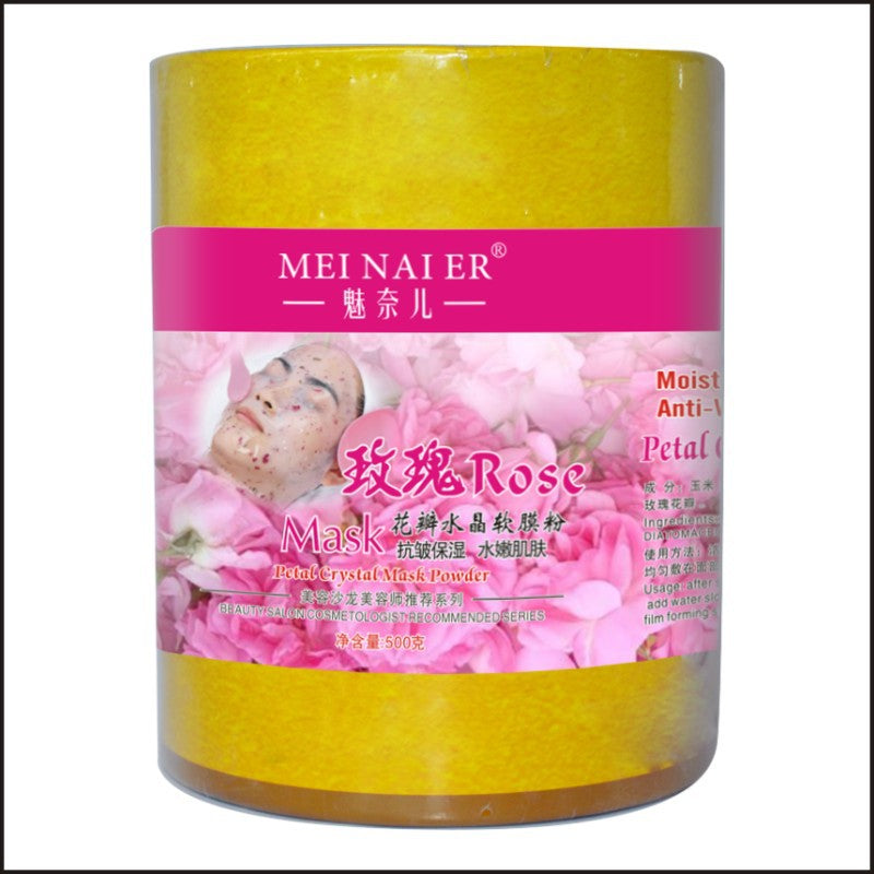 rose petal crystal soft mask powder moisturizing and moisturizing jelly mask powder wholesale 500g