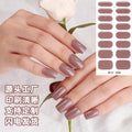 Zhengxiang factory custom gel nail stickers solid color uv light nail polish gel japanese and korean semi-cured nail stickers wholesale