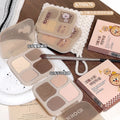 Jonbos embossed light and shadow quad contour palette - all-in-one sculpting, highlighting, and contouring set