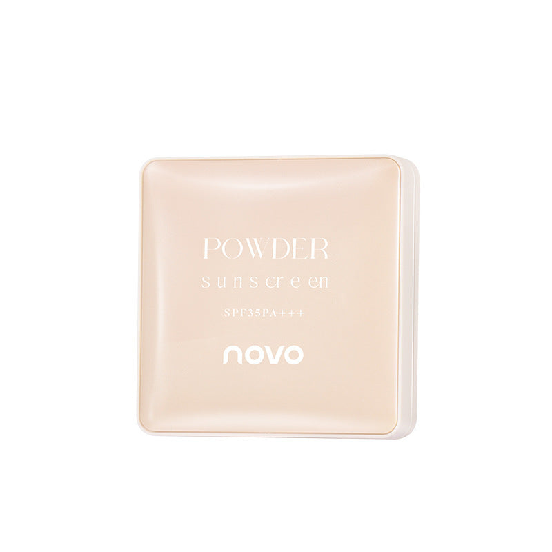 Novo soft matte long-lasting sunscreen powder biscuit - wet & dry dual-use, oil-control, setting powder, concealer, waterproof, sweat-proof, non-caking