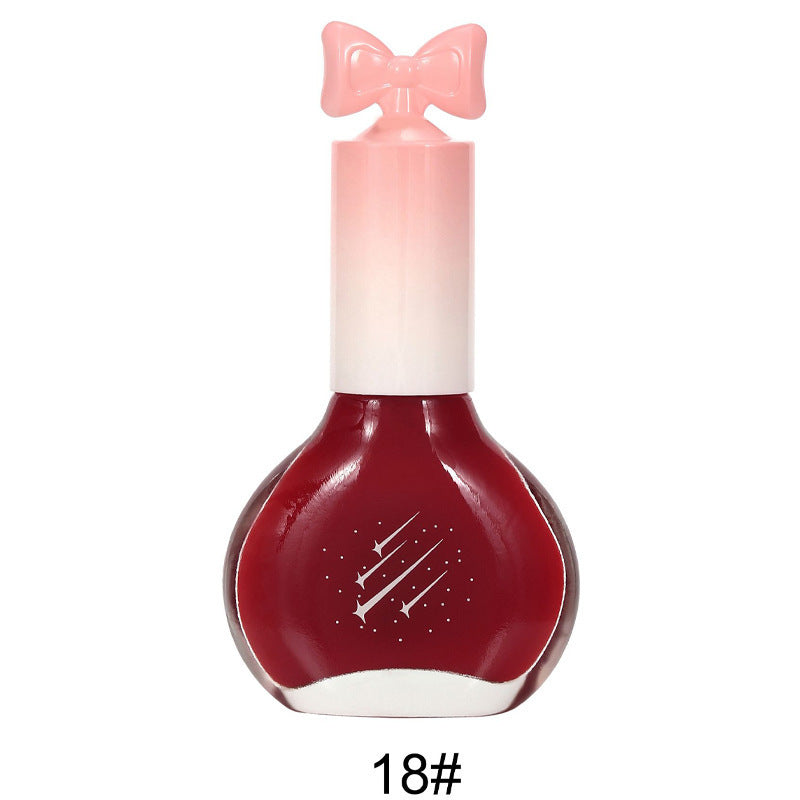 Nail polish, no baking, quick drying, non-tearable, nude color, sequined bottom oil, wine red cherry oily nail polish, wholesale