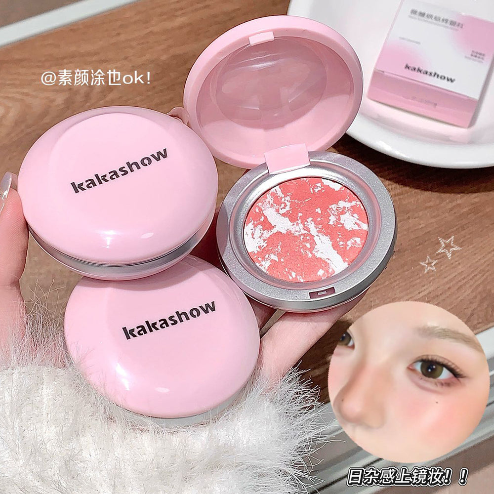 Makeup kakashow tipsy baking baked blush pearlescent fine shimmer korean style atmosphere to enhance complexion whitening rouge
