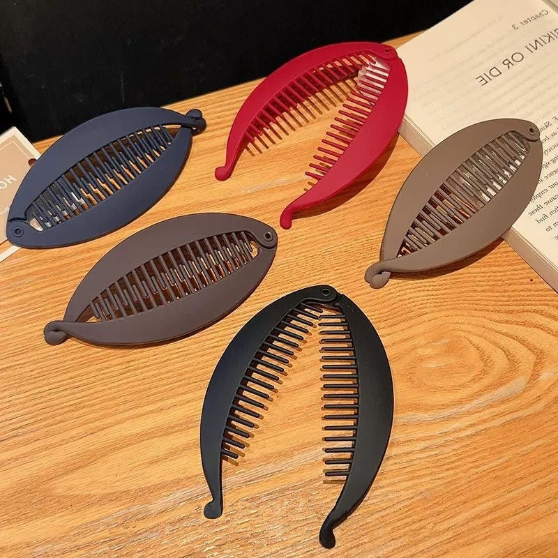 Morandi ponytail buckle hairpin for women, elegant frosted hair twist clip, horizontal clip, hair clip, banana clip, headwear