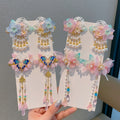 Ancient style hair accessories kidshan dynasty headwear girl ribbon hairpin chinese style costume little girl tassel step shake hairpin