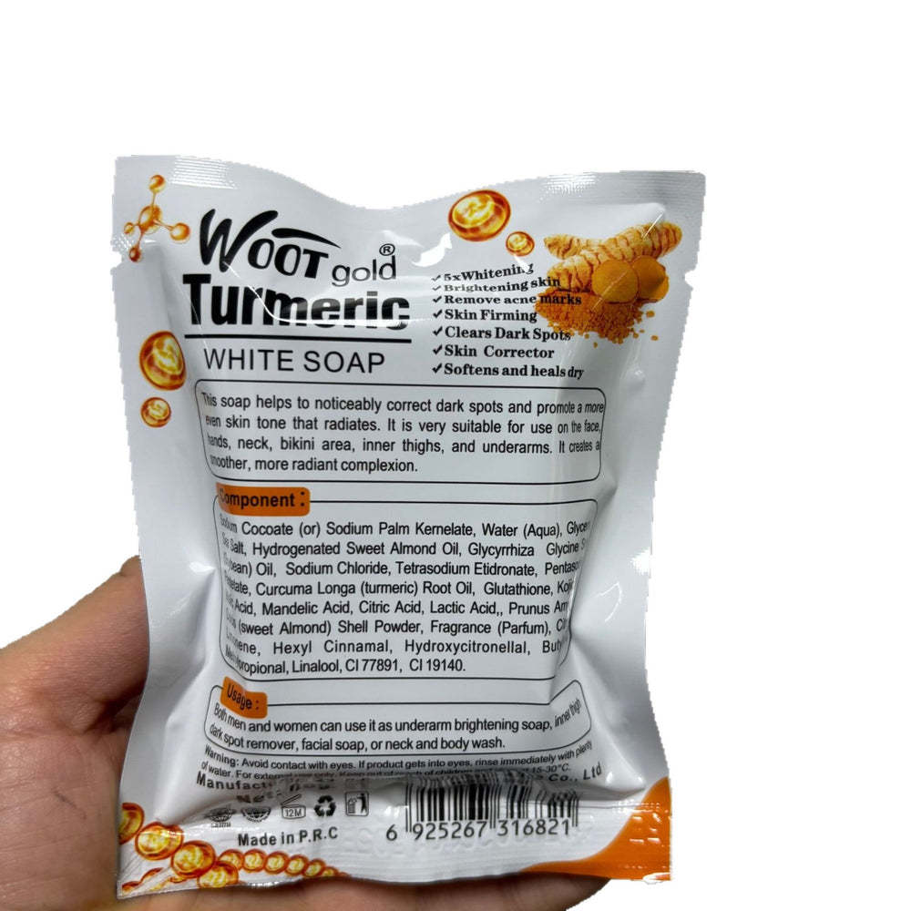 foreign trade bagged turmeric soap 80g facial cleansing universal soap turmeric soap cross-border wholesale