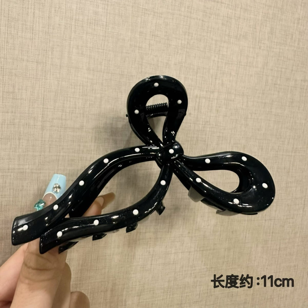 Frenchclassy polka dot golden gripper for women's back of head hair shark clip large elegance hairpin hairpin headwear