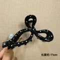 Bow tie black with white dots [12cm]