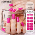 Zhengxiang custom gel nail stickers - solid color korean uv light therapy semi-cured nail stickers - waterproof cross-border wholesale