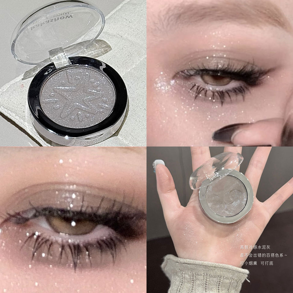 Kakashow diamond multi-purpose powder pearlescent fine sparkling mashed potato highlighting sparkling champagne gold single color eyeshadow