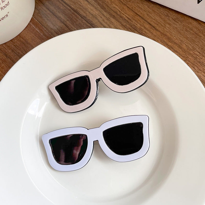 Creative sunglasses hairpin cute cute bangs clip funny selfie side clip broken hair clip easiest for match hairpin japanese and korean women