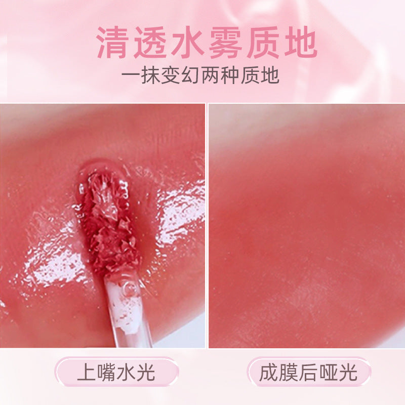 Makeup novo light nude water mist lip glaze watery matte waterproof not easy to stick cup pure desire no makeup whitening lipstick