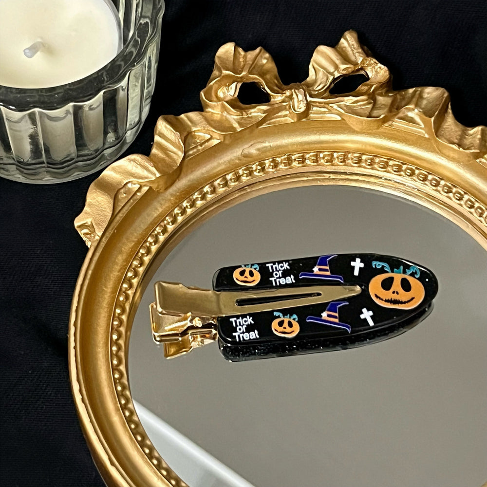Halloween party pumpkin bat duckbill clip hair accessories cartoon sweet fresh side seamless hairpin bangs clip