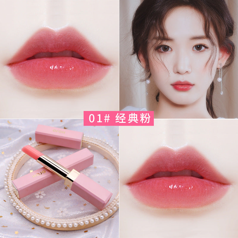 Hojo sakura color changing plumping lip balm for women, autumn and winter moisturizing, non-fading, non-stick cup, warm color changing lipstick