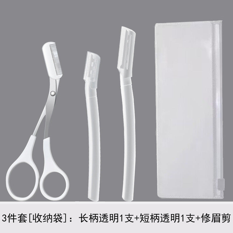 New product: micro-safe eyebrow razor - straight handle, transparent brow shaper. perfect for beginners and makeup artists. anti-scratch eyebrow blade