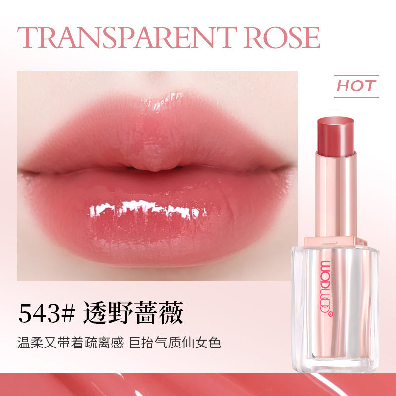 Wodwod crystal jelly mirror lipstick - long-lasting, hydrating, and glossy for a natural, flawless look - perfect for everyday wear and brightening your complexion