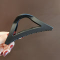 Simple frosted triangle gripper 2024 new style hair gripper elegant large shark clip hair clip headwear