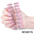 Zhengxiang custom gel nail stickers - christmas snowflake, cross-border french style, uv semi-cured nail art, cartoon export