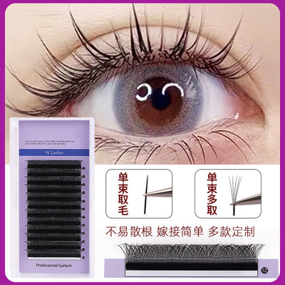 Beauty grafting fake eyelashes nature dense single eyelash implantation multi-color available support personalized eyelash supply