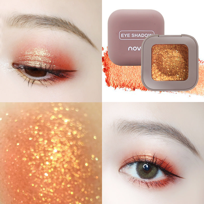 Makeup novo keyboard fingertip eyeshadow sparkling super shiny powder long-lasting non-removing makeup mashed potato single color eyeshadow palette