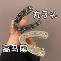 Metal high ponytail fixed full diamond v-shaped back of head hair shark clip female k-styleeleganteasiest for match gripper headwear