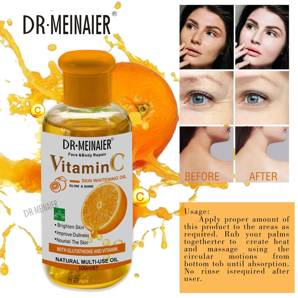 vc essential oil brightening and moisturizing vitamin c vegetable oil facial body hair care vc massage oil 100ml