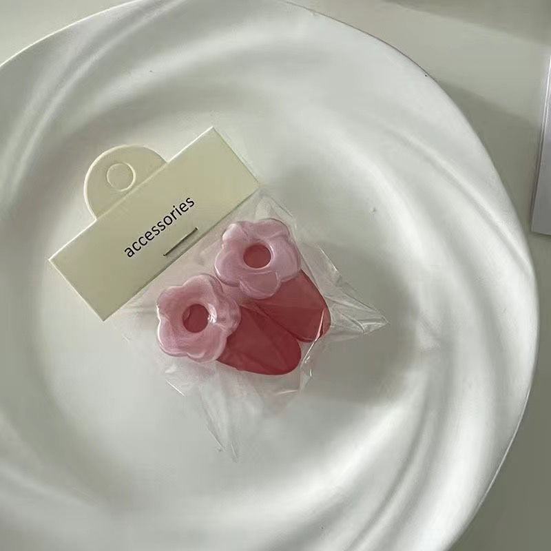 Ice cream color hairpin macaron flower broken hair sweet bangs side clip duckbill clip hairpin hair accessories hairpin