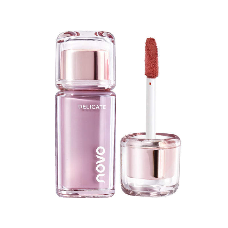 Novo translucent velvet lip glaze low saturation velvet matte matte whitening lip glaze eyeshadow blush multi-purpose cream
