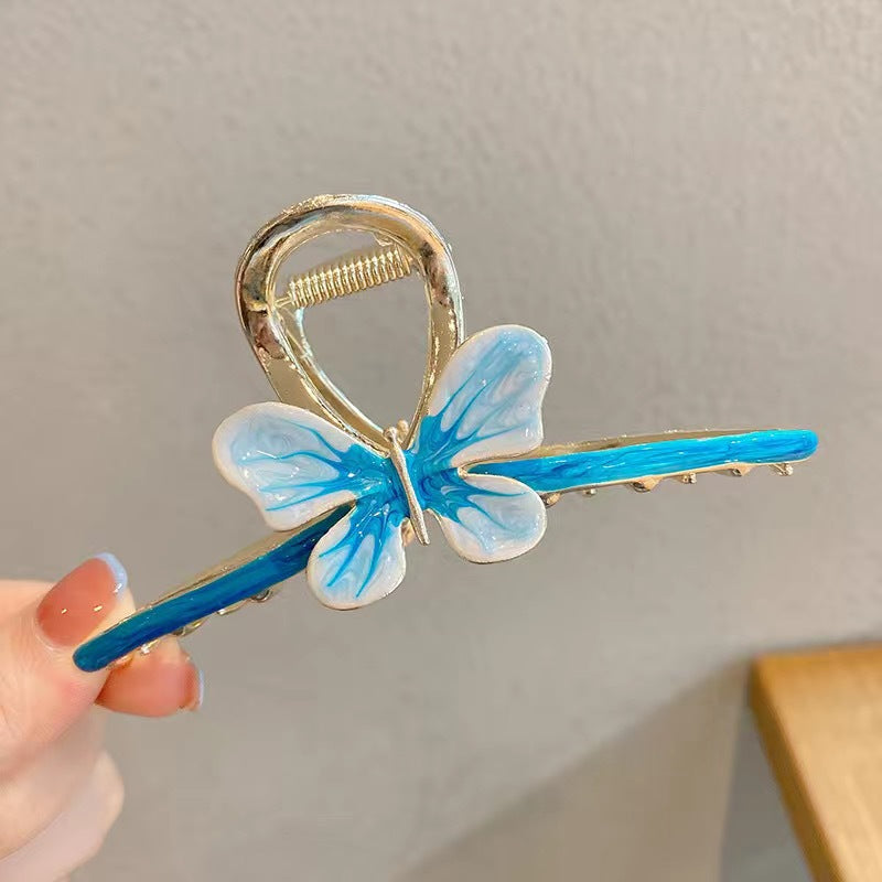 Metal retro palace style butterfly clip cold style hair large shark clip girl hairpin hair accessories wholesale