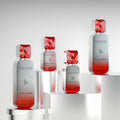 Cosmetic glass bottle set packaging: 120ml press-type lotion & serum glass bottles, 30ml stock solution & essential oil bottles