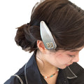 Ins blogger's same style classy leather forehead broken hair bread clip side bangs clip summercolorful bb clip for women