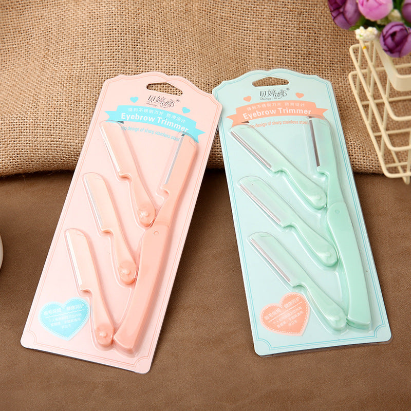 Betina foldable eyebrow razor - women's safe & beginner-friendly double-ended shaving kit