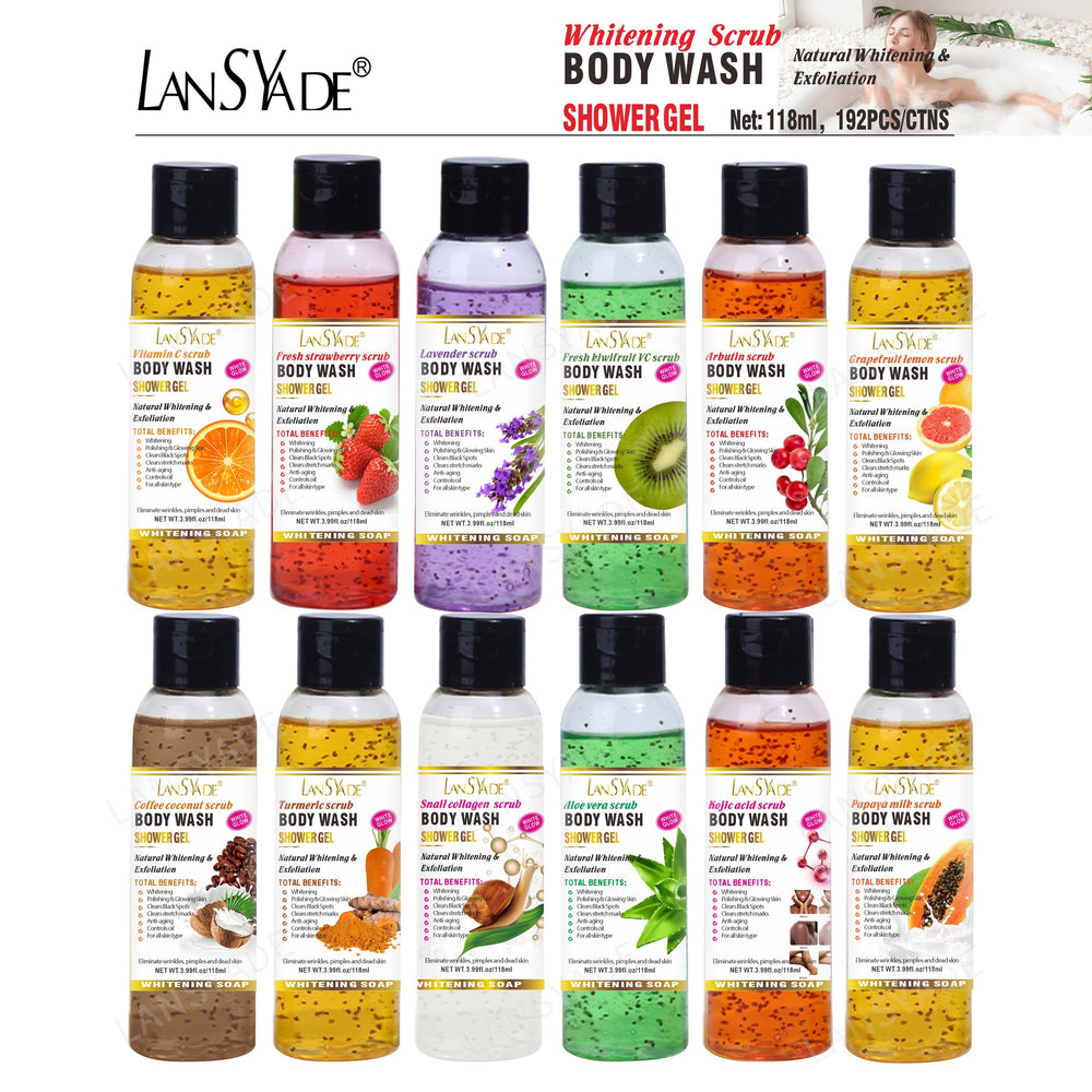 shower gel, silky skin, rich foam, refreshing and moisturizing, gentle cleansing, fragrance, 118ml export