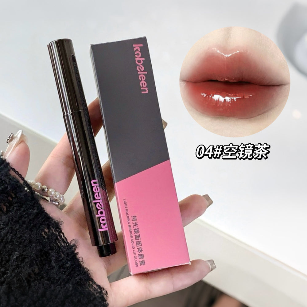 Kobeleen mirror solid lip gloss mirror water gloss lipstick fall and winter plain makeup whitening student party affordable