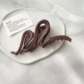 Large metal frosted wave gripper female headgear hairpin for large hair volume classy back head hair shark clip