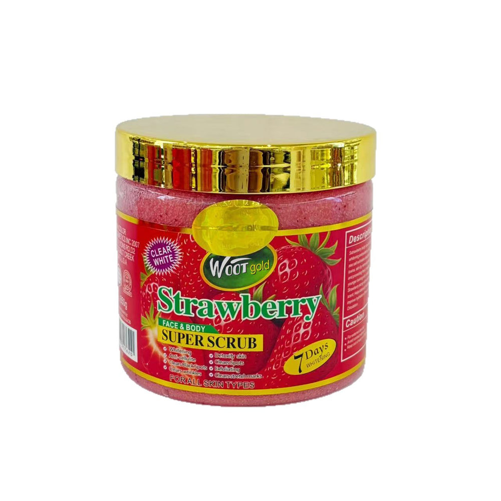 strawberry scrub bath wet salt exfoliating cleansing mud bath strawberry scrub 650g foreign trade wholesale