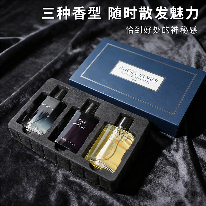 New fragrance set: charming men's cologne, long-lasting eau de toilette, azure wilderness earth woody scent - wholesale