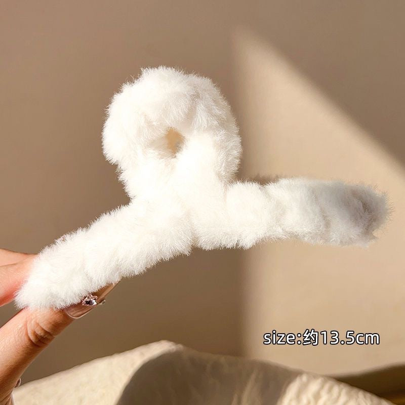 Stuffed gripper female fall and winter large hair clip classy sense ins shark clip hair volume multi-plate hair clip headwear hair accessories