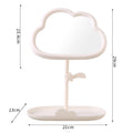 Cosmetic mirror girly heart plastic rotatable desktop desktop storage dressing mirror for home dormitory home portable mirror