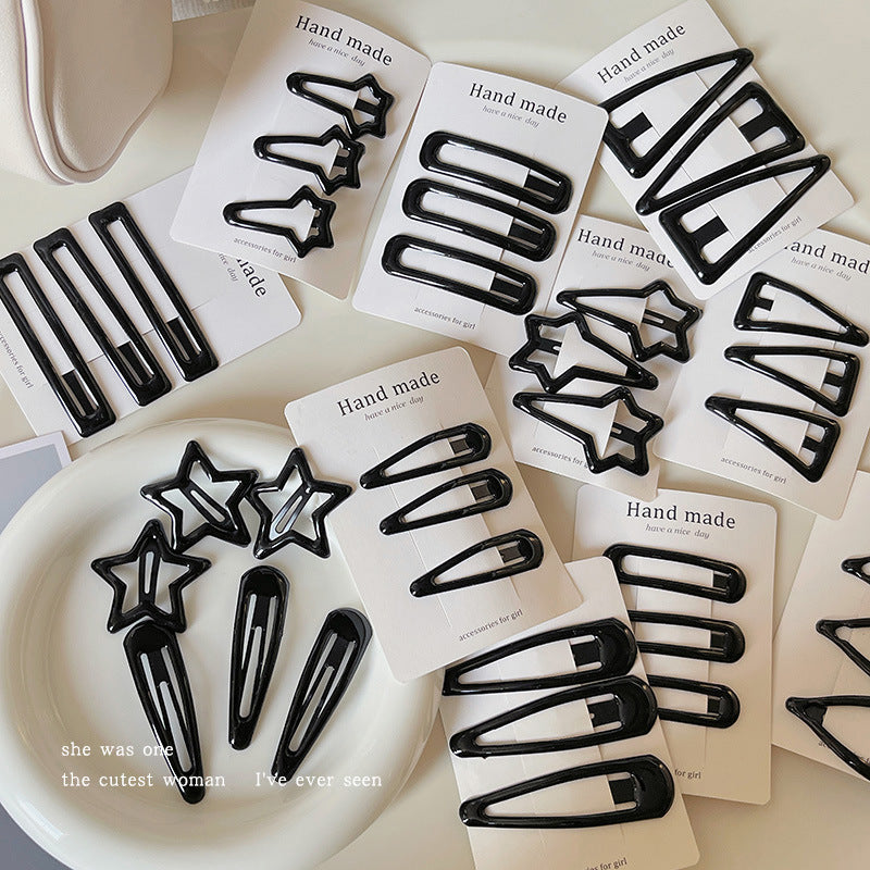 Glossy star hair clip for girls 2024new arrival side clip bangs clip broken hair storage clip casualbb clip hair accessories