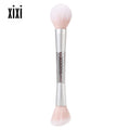 Xixi facial dual-ended makeup brush set - includes setting brush, powder brush, highlighter brush, contour brush, blush brush - mini portable makeup tools