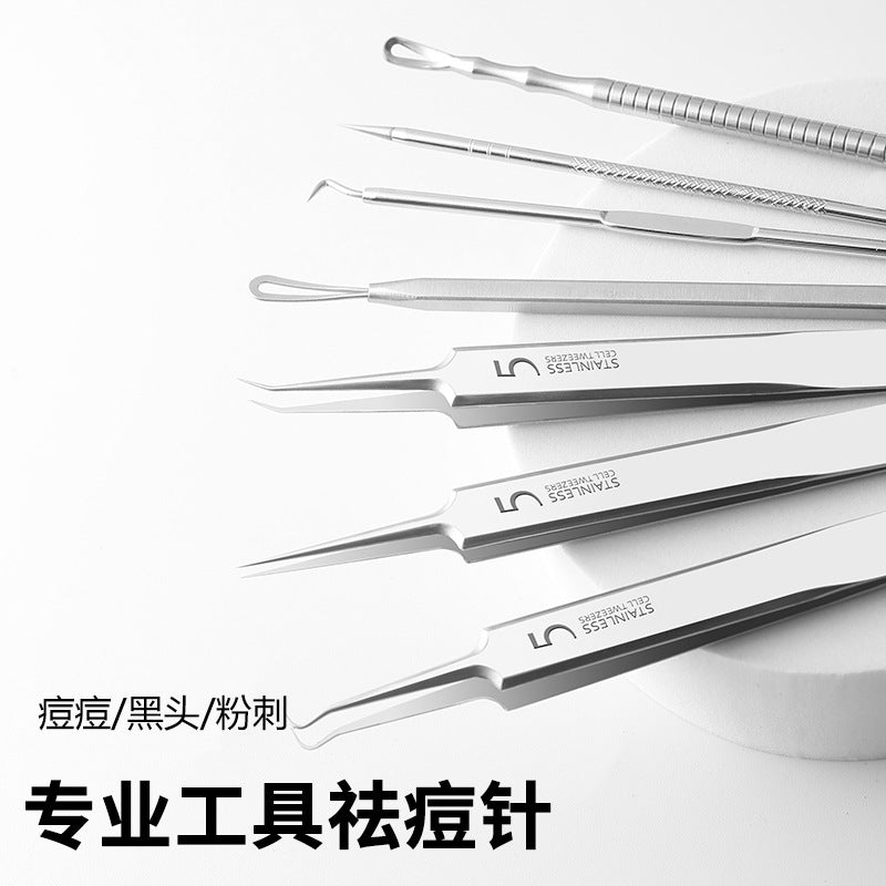 New hot-selling stainless steel acne needle acne clip suit cell clip acne needle suit beauty tool wholesale